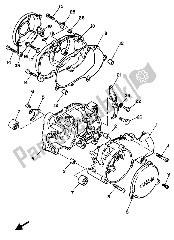 Todas las partes para Caja Del Cigüeñal de Yamaha PW 50 1994