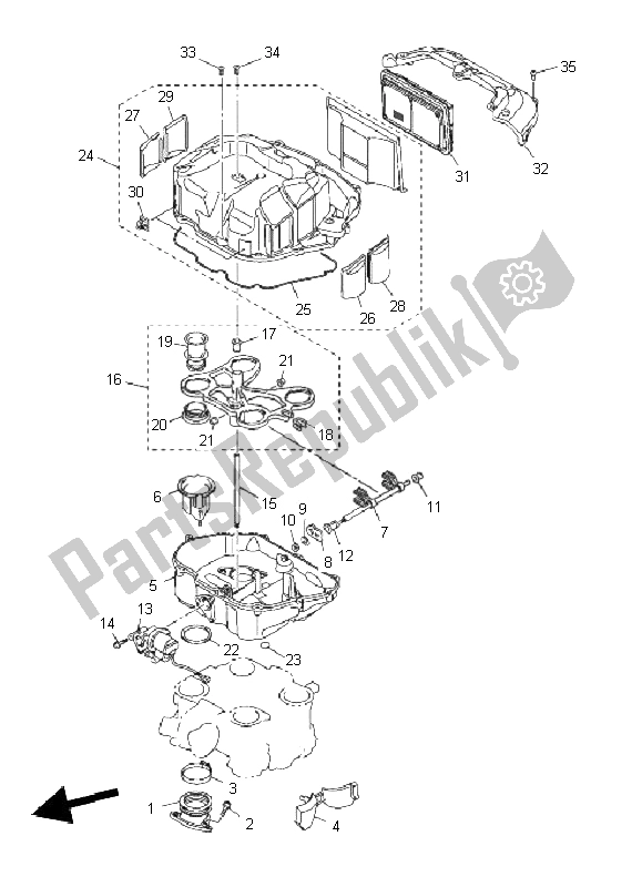Wszystkie części do Wlot Yamaha VMX 17 1700 2011