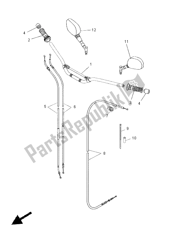 Wszystkie części do Uchwyt Kierownicy I Kabel Yamaha XT 660 ZA Tenere 2012