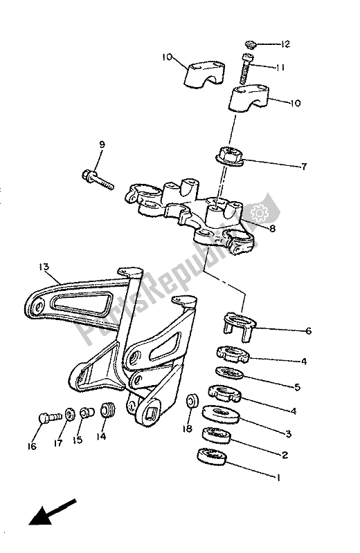 Toutes les pièces pour le Pilotage du Yamaha XJ 900 1986