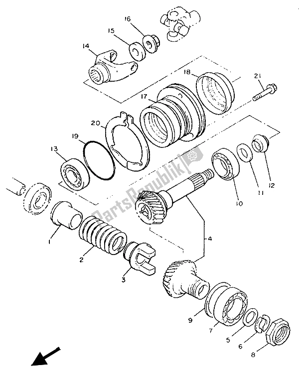 Todas las partes para Engranaje De Accionamiento Medio de Yamaha V MAX 12 1200 1993