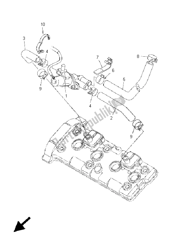 All parts for the Air Induction System of the Yamaha FZ1 N Fazer 1000 2011