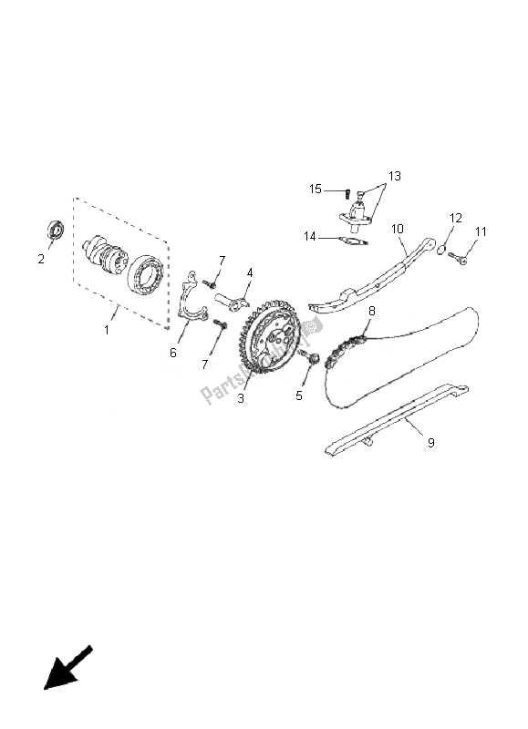 Toutes les pièces pour le Arbre à Cames Et Chaîne du Yamaha YP 125R X MAX 2007