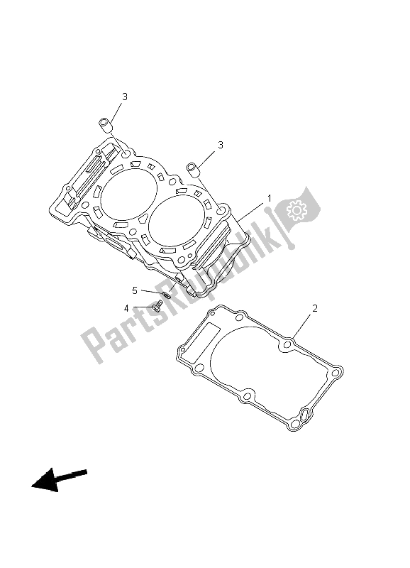 Todas las partes para Cilindro de Yamaha TDM 900A 2009