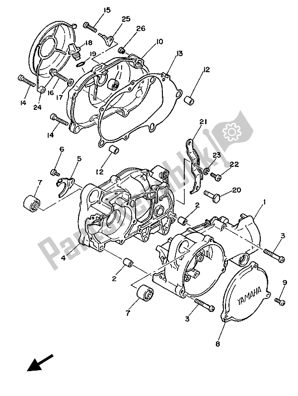 Tutte le parti per il Carter del Yamaha PW 50 1988