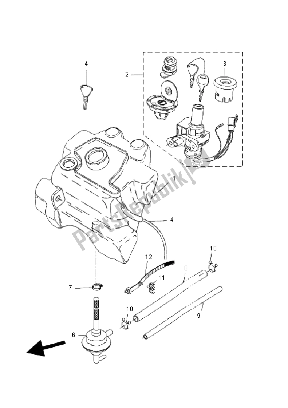 Todas las partes para Depósito De Combustible de Yamaha YQ 50 Aerox 2011