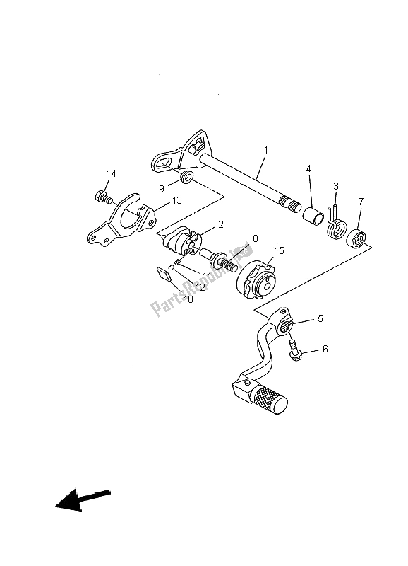 Toutes les pièces pour le Arbre De Changement du Yamaha YZ 125 2002