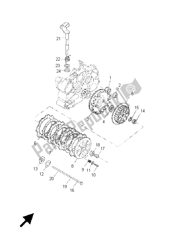 Wszystkie części do Sprz? G? O Yamaha TZR 50 2011