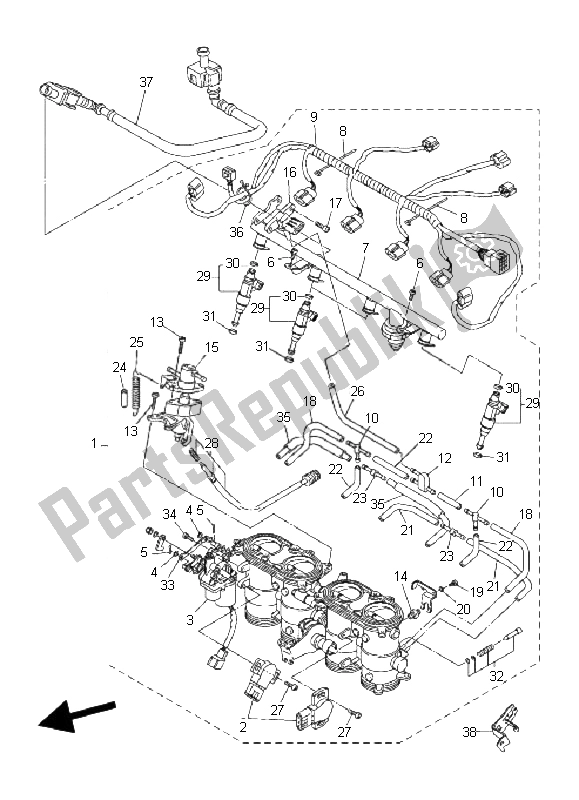 Toutes les pièces pour le Admission 2 du Yamaha FZ1 S Fazer 1000 2006