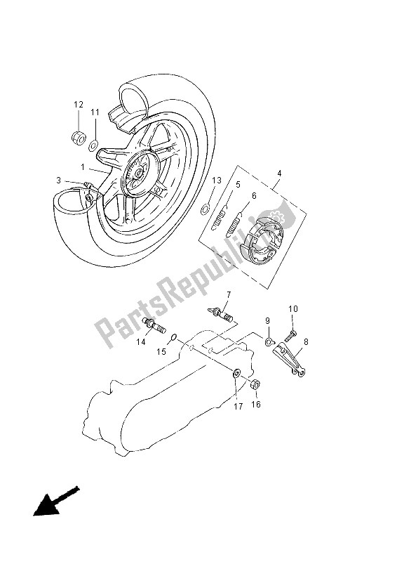 Toutes les pièces pour le Roue Arrière du Yamaha CS 50 2015