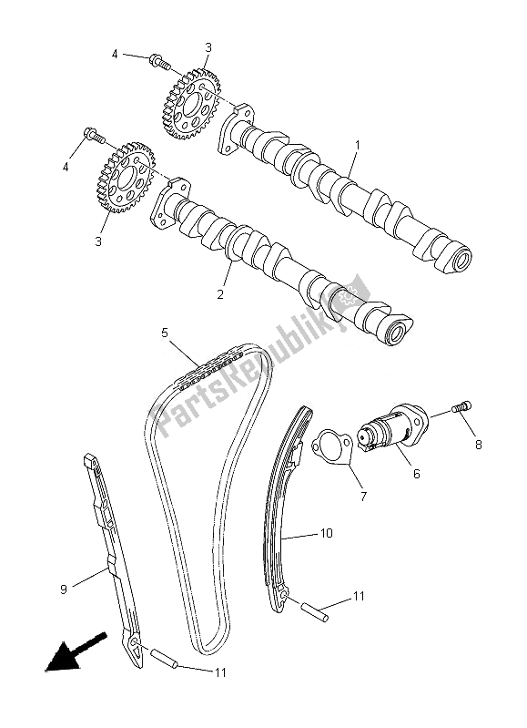 All parts for the Camshaft & Chain of the Yamaha XJ 6 FA 600 2014