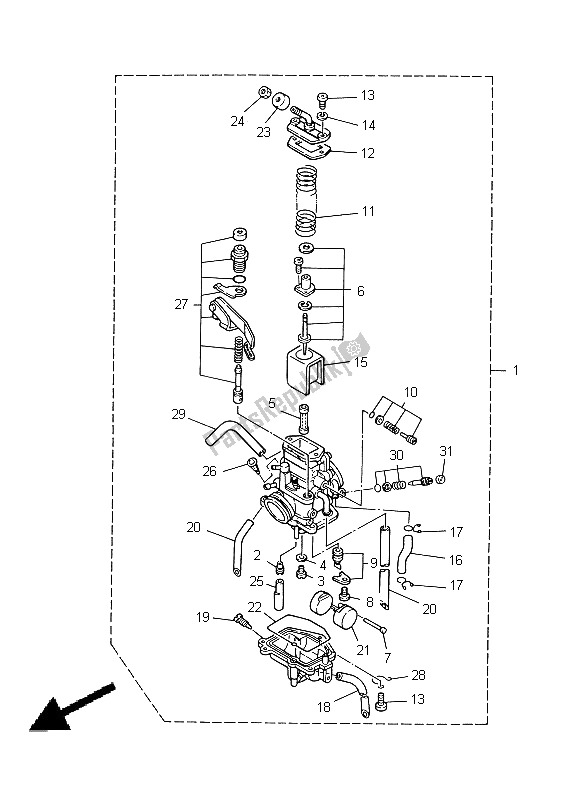 Tutte le parti per il Carburatore del Yamaha DT 125 RE 1998