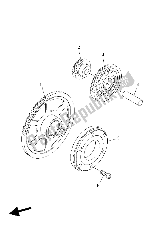 All parts for the Starter of the Yamaha FJR 1300A 2004