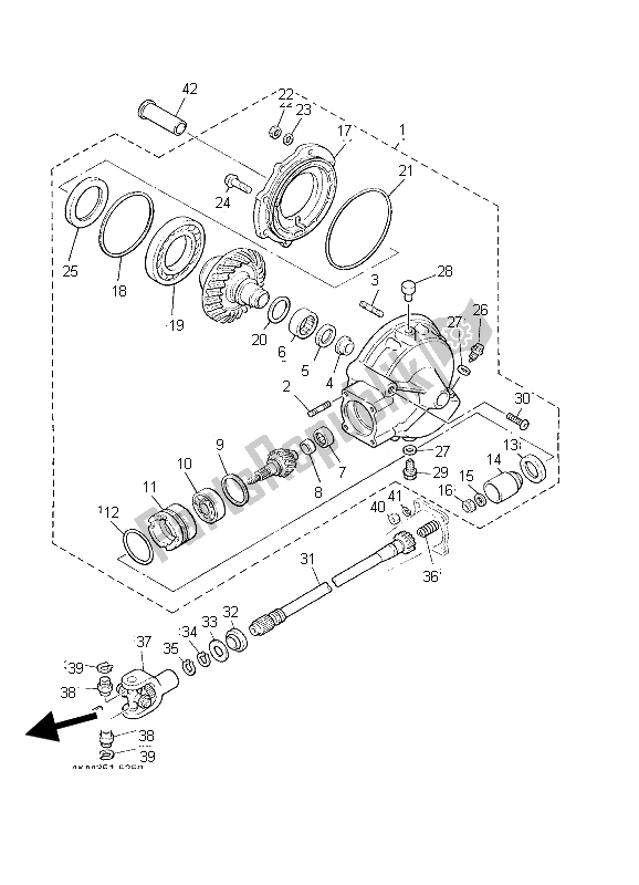 All parts for the Drive Shaft of the Yamaha XJ 900S Diversion 2002