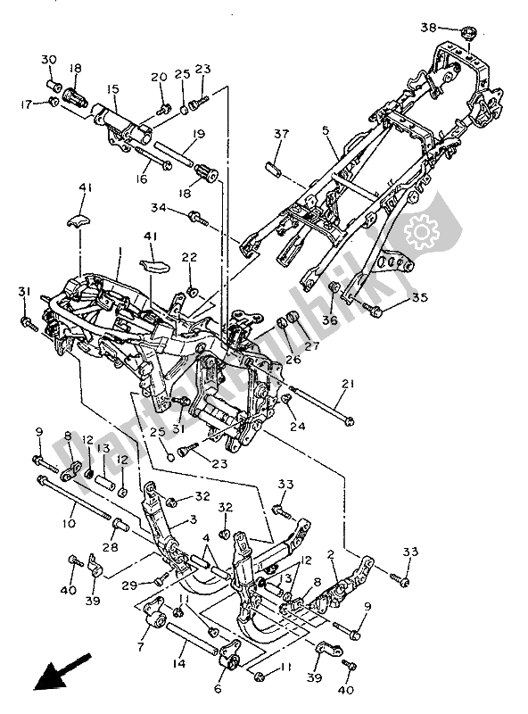 Todas las partes para Marco de Yamaha FJ 1200 1992