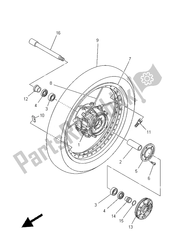 Todas las partes para Rueda Delantera de Yamaha XT 1200 ZE 2014