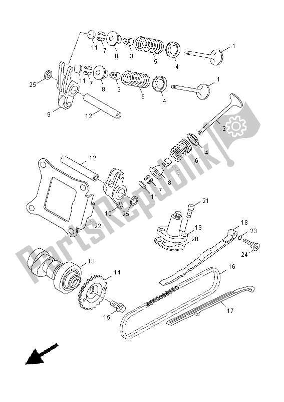 All parts for the Valve of the Yamaha NS 50F Aeorox 4 2014