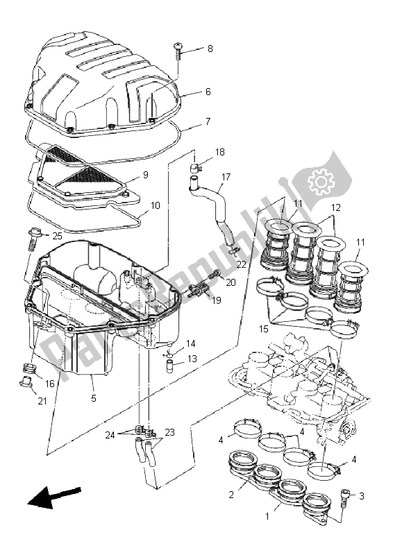 Wszystkie części do Wlot Yamaha XJ6 FA 600 2010