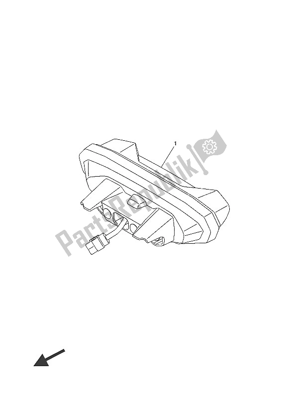 All parts for the Taillight of the Yamaha MT 09 900 2016