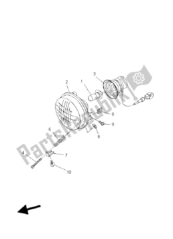 Tutte le parti per il Faro del Yamaha YFM 660F Grizzly Limited 2003