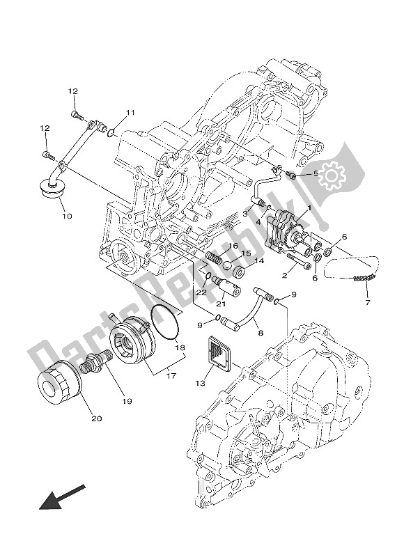 Wszystkie części do Pompa Olejowa Yamaha XP 500 2016