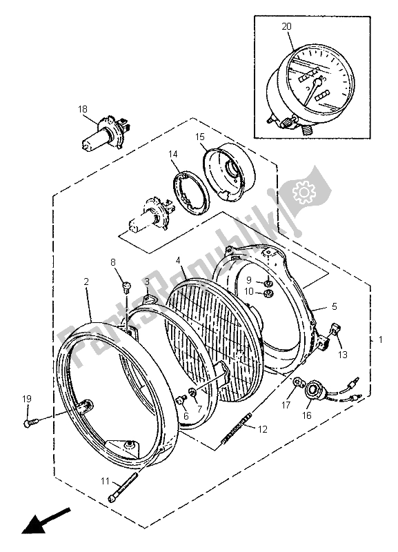 Toutes les pièces pour le électrique Alternatif (royaume-uni) du Yamaha XJ 600N 1995