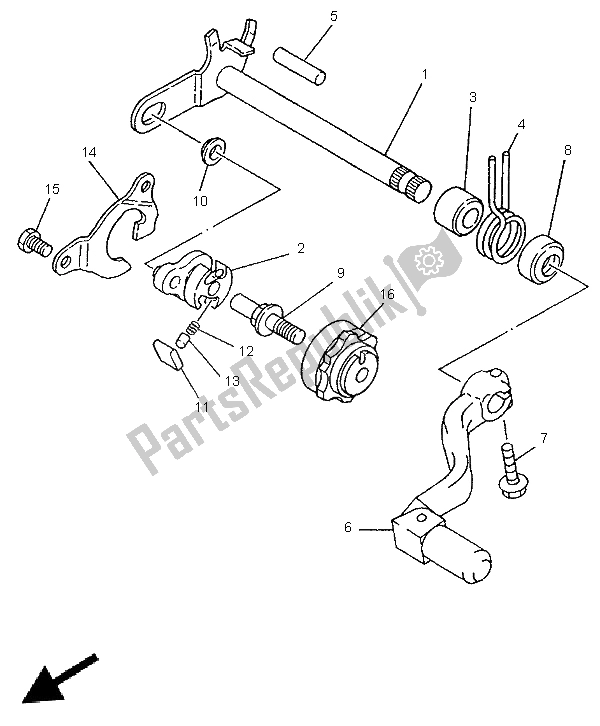 Toutes les pièces pour le Arbre De Changement du Yamaha YZ 250 1997