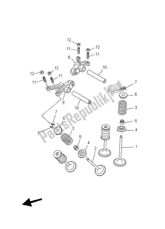 Tutte le parti per il Valvola del Yamaha XT 660R 2006