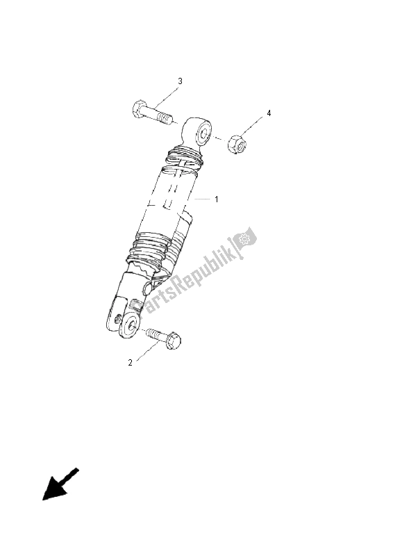 All parts for the Rear Suspension of the Yamaha YQ 50L Aerox Race Replica 2008