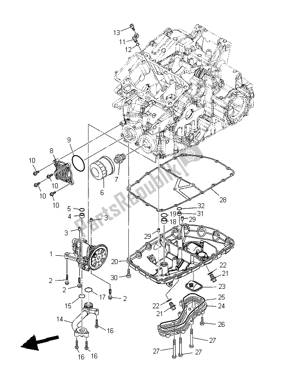 Toutes les pièces pour le La Pompe à Huile du Yamaha XT 1200Z 2010