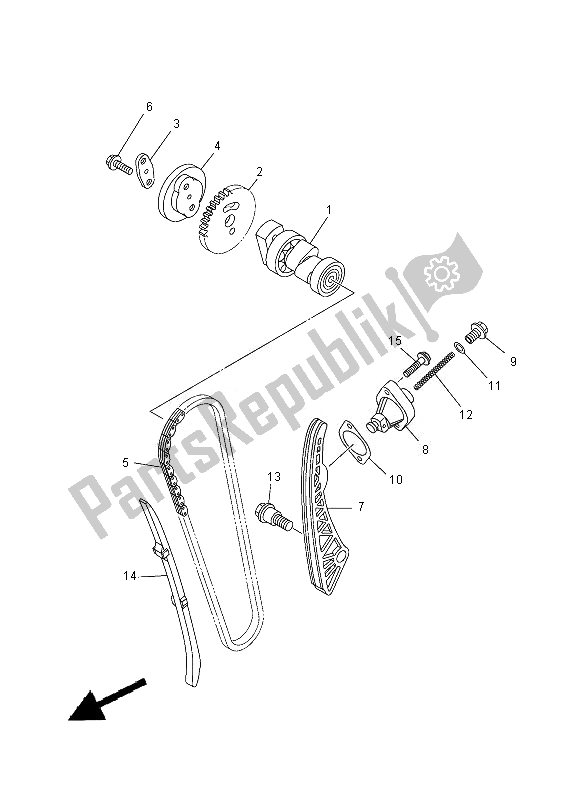 Todas las partes para árbol De Levas Y Cadena de Yamaha YFM 300F Grizzly 2X4 2013