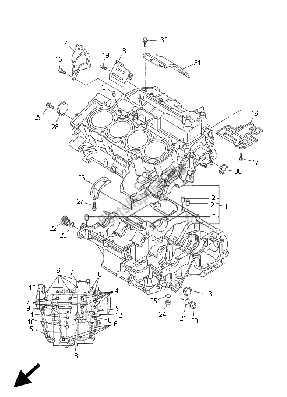 Wszystkie części do Korbowód Yamaha FJR 1300A 2005