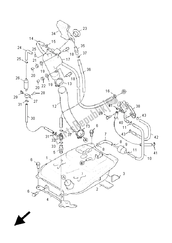 Todas las partes para Depósito De Combustible de Yamaha XC 125 Cygnus 2005