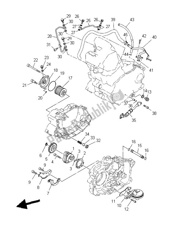 Tutte le parti per il Pompa Dell'olio del Yamaha MT 03 660 2009