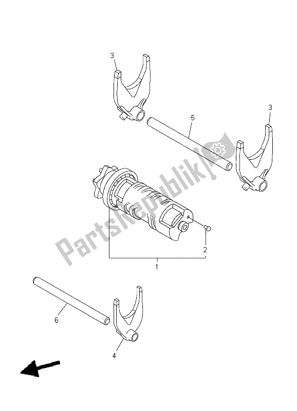 Tutte le parti per il Camma Cambio E Forcella del Yamaha XVS 950A 2010
