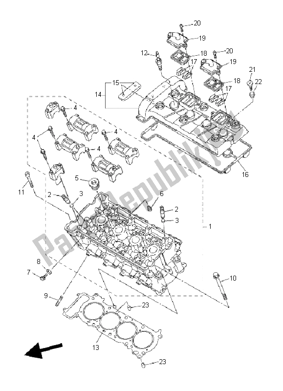 Tutte le parti per il Cilindro del Yamaha FZ6 SA Fazer 600 2006