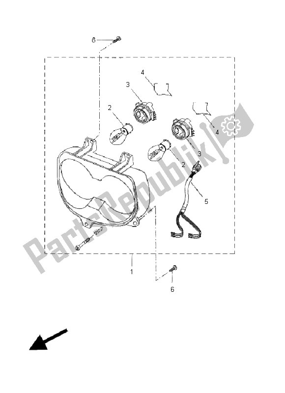 Tutte le parti per il Faro del Yamaha CW 50L 2011
