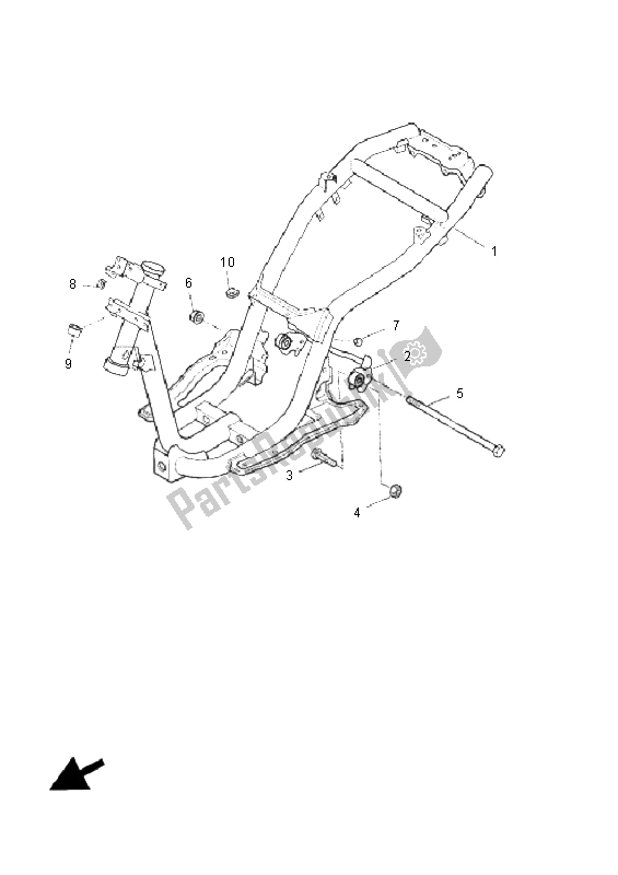 All parts for the Frame of the Yamaha EW 50N Slider 2008