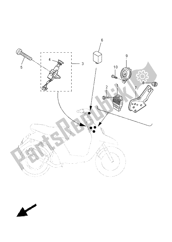 Todas las partes para Eléctrico 1 de Yamaha CW 50 2014