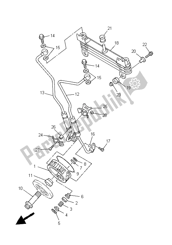 Toutes les pièces pour le Refroidisseur D'huile du Yamaha XJ 600S Diversion 1997