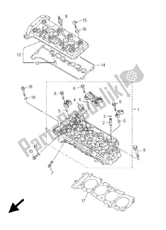 Wszystkie części do Cylinder Yamaha FJR 1300 2005