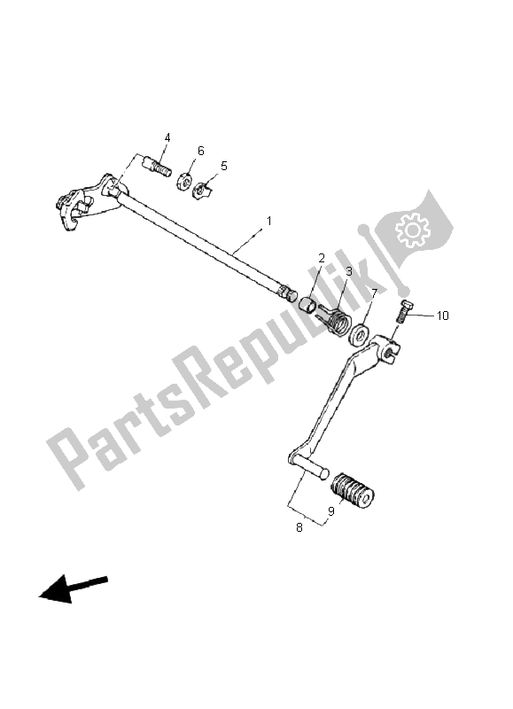 Tutte le parti per il Albero Del Cambio del Yamaha YFZ 350 Banshee 2008