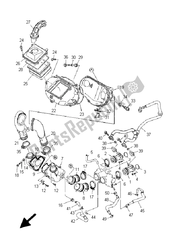 Tutte le parti per il Presa del Yamaha XP 500A T MAX 2005