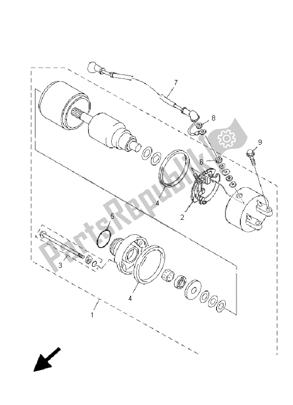 Todas las partes para Motor De Arranque de Yamaha YP 400A Majesty 2007