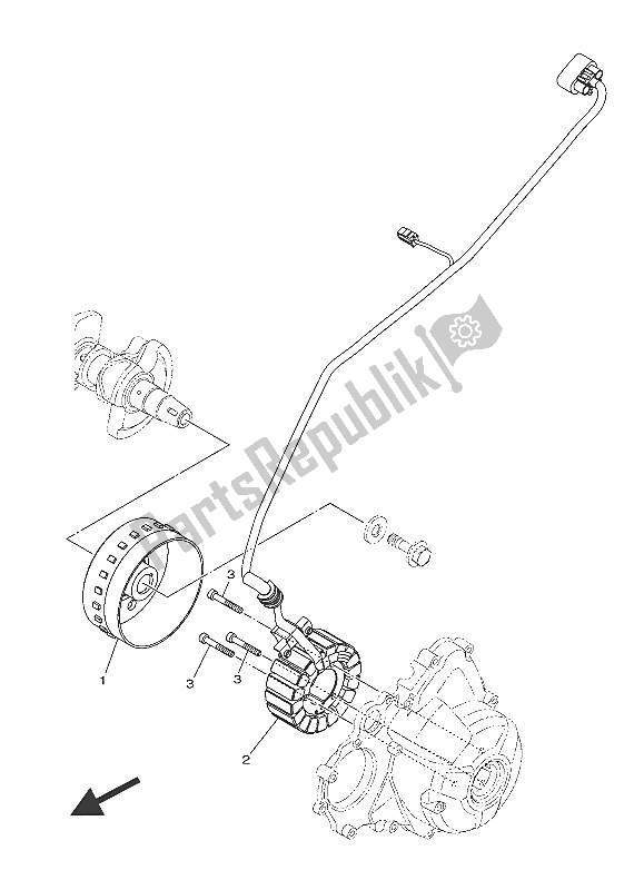 Alle onderdelen voor de Generator van de Yamaha XSR 900 2016