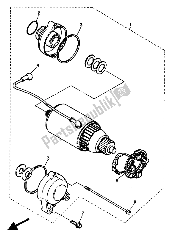 Todas las partes para Motor De Arranque de Yamaha FZ 750 Genesis 1988