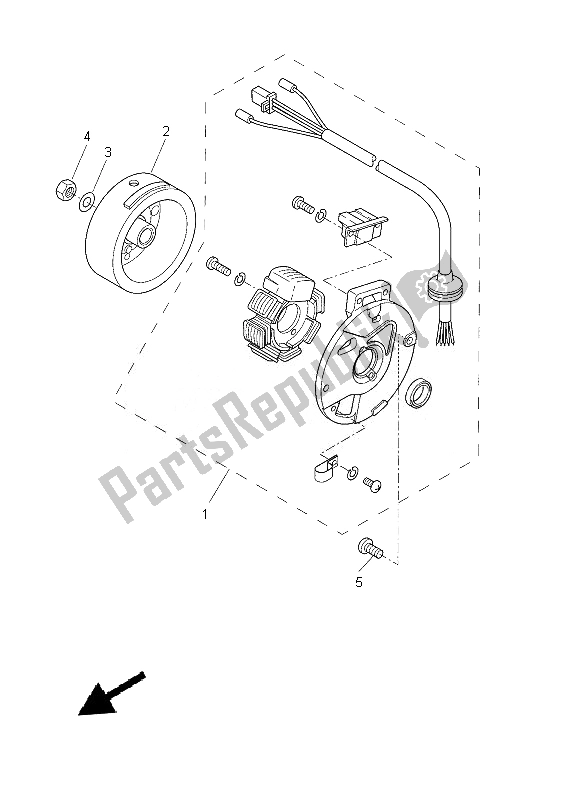 Alle onderdelen voor de Generator van de Yamaha EW 50N 2013