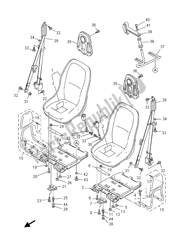 Todas las partes para Asiento de Yamaha YXR 700 Fspd Rhino 2013