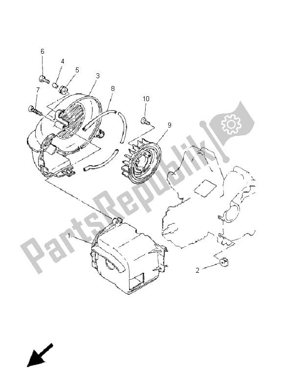 Toutes les pièces pour le Carénage Et Ventilateur du Yamaha YN 50R Neos 2006