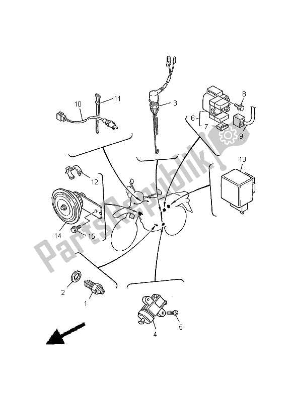 Todas las partes para Eléctrico 2 de Yamaha XT 600E 2000